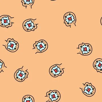 Consumer needs consumer behavior vector seamless pattern 스톡 일러스트
