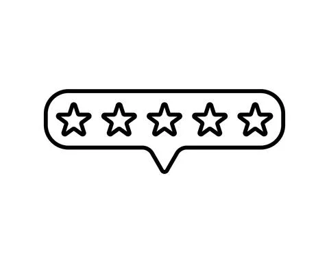 Consumer or customer product rating bubble line art vector icon for apps and  Ilustración de archivo