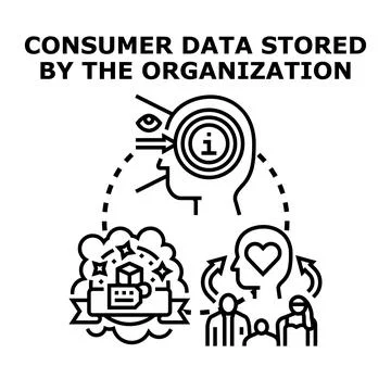 Consumer profile data processing and loyalty program Illustrazione stock