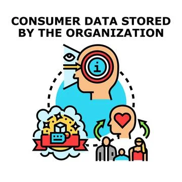 Consumer profile data processing and loyalty program Illustrazione stock