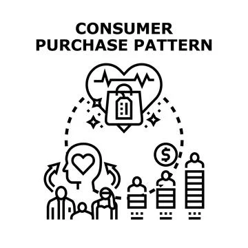 Consumer purchase pattern developing customer loyalty 스톡 일러스트