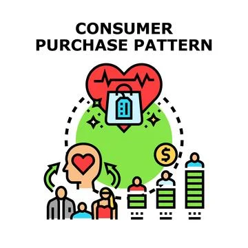 Consumer purchase pattern developing customer loyalty イラスト素材