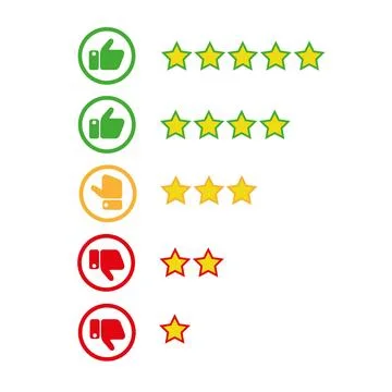 Consumer rating flat icon Stock Illustration