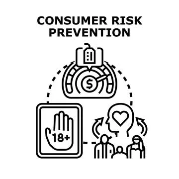 Consumer risk prevention concept illustrating financial safety. Ethical consu 스톡 일러스트