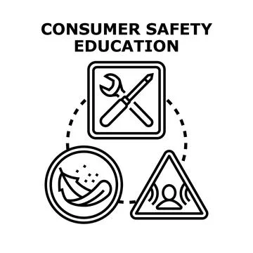 Consumer safety education vector concept illustration Stock Illustration