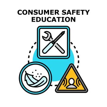 Consumer safety education vector concept illustration Stock Illustration