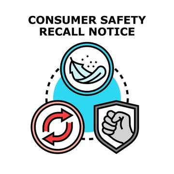 Consumer safety recall notice process vector concept Stock Illustration