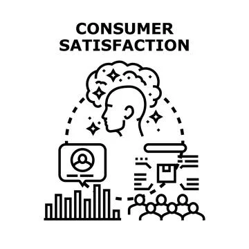 Consumer satisfaction concept vector illustration for marketing goals 스톡 일러스트