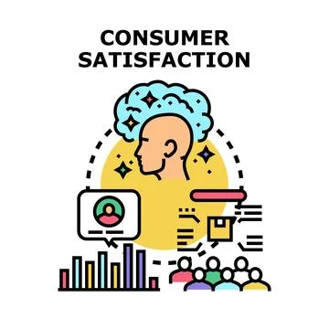 Consumer satisfaction concept vector illustration for marketing goals Illustrazione stock