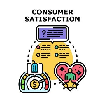 Consumer satisfaction quality feedback rating concept Stock Illustration