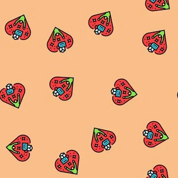 Consumer trust behavior vector seamless pattern イラスト素材