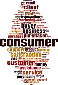 Consumer word cloud Stock Illustration