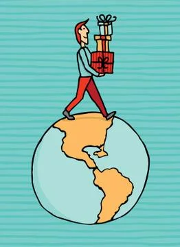 Consumerism rules the world Stock Illustration