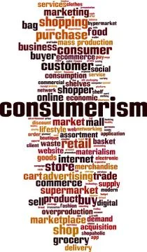 Consumerism word cloud Stock Illustration