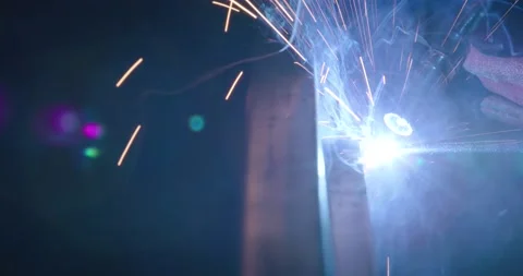 Consumption arc welding colose up. Stock Footage 146420881