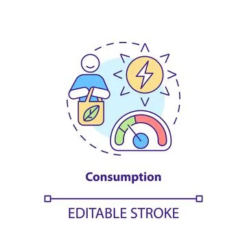 Consumption concept icon Stockillustratie