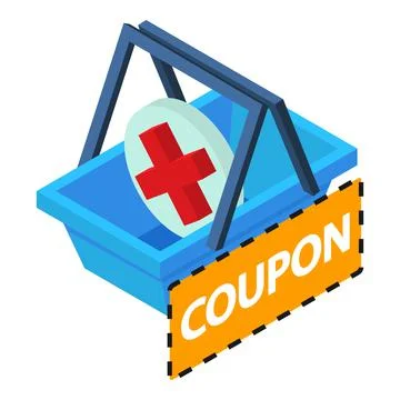 Consumption decrease icon, isometric style 库存插图