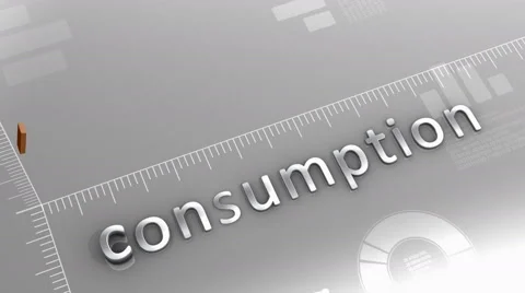 Consumption decreasing chart, statistic and data Video stock 61364936