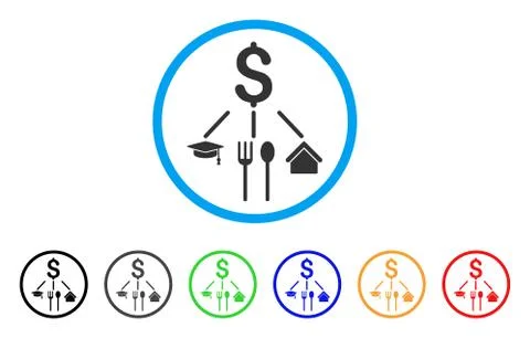 Consumption Pattern Rounded Icon Illustrazione stock