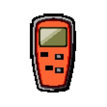 Consumption watt meter pixel art vector illustration Stock Illustration