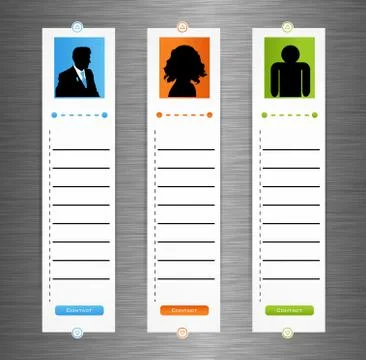 Contact banner set Stock Illustration