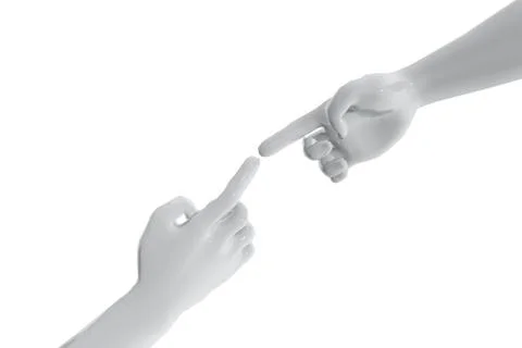 Contact between two persons Stock Illustration