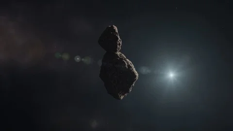 Contact binary asteroid in the Kuiper belt Stock Footage 85631444