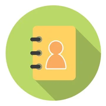 Contact Book Flat Icon Illustrazione stock