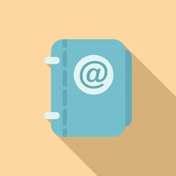 Contact book icon flat vector. Web interface Illustrazione stock