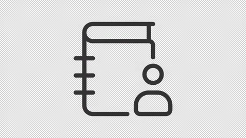 Contact book ui icon line animation Vídeos de archivo 310289311