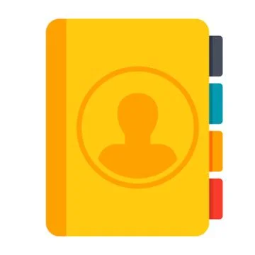 Contact Book Vector Icon Stock Illustration