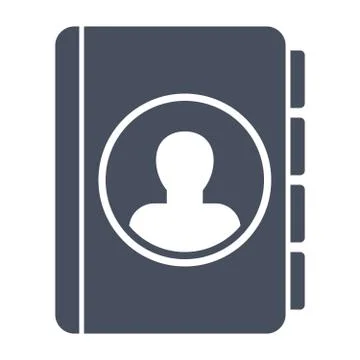 Contact Book Vector Icon Stock Illustration