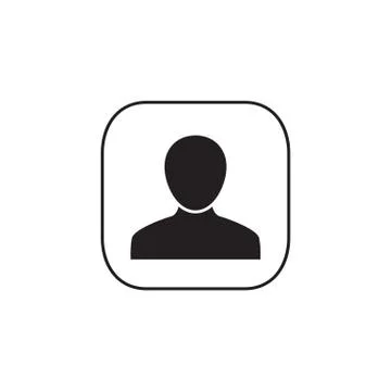 Contact button and user solid icon, Modern sign 스톡 일러스트