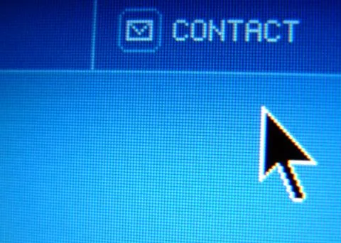 Contact button arow 스톡 사진