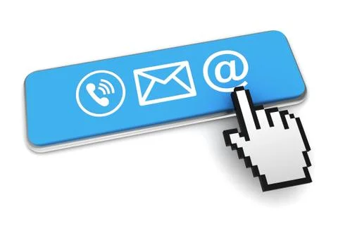 Contact button concept 3d illustration Stock Illustration