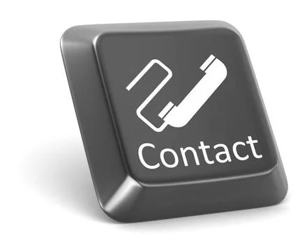 Contact button Contact button , This is a computer generated and 3d render... Stock Photos