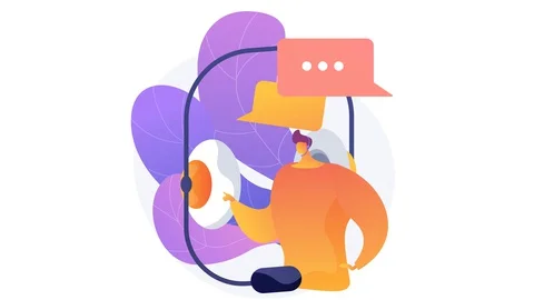 Contact center 4K loop animation. Stock Footage 127861390