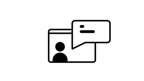Contact Chat Message Icon Stock Footage 340307137