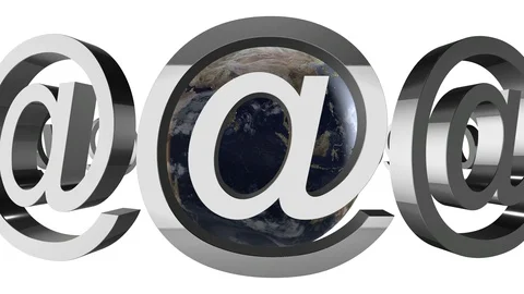 Contact data on the earth - white background Stock Footage 85642141