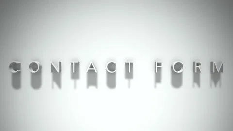 Contact form 3D title animation white text on a white background Stock Footage 299370650