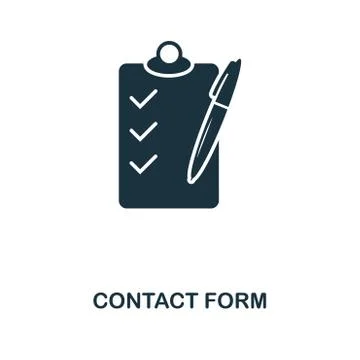 Contact Form creative icon. Simple element illustration. Contact Form concept Stock Illustration