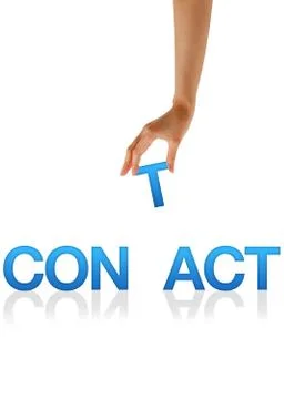 Contact - hand Stock Illustration