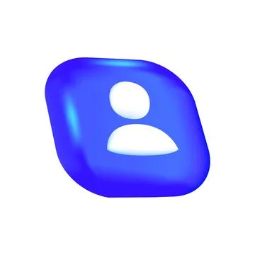 Contact icon 3d vector illustration. Illustrazione stock