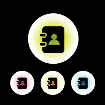 Contact icon set Stock Illustration