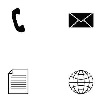 Contact icon set Stock Illustration