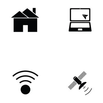 Contact icon set Stock Illustration