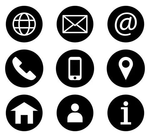 Contact Icon Set Stock Illustration