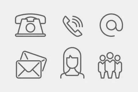 Contact icon set Stock Illustration