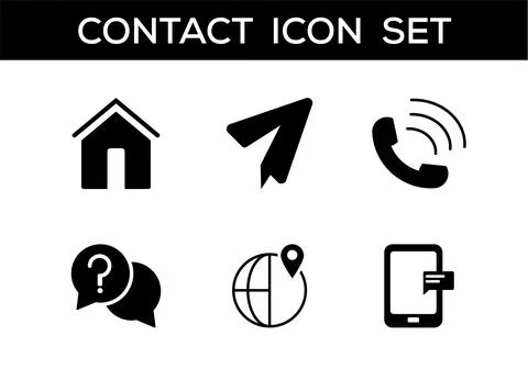 Contact Icon set Stock Illustration