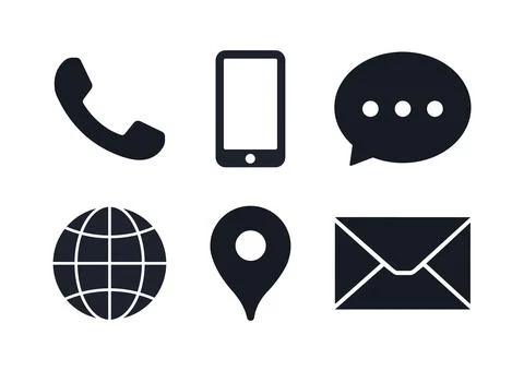 Contact icon Set Stock-Illustration